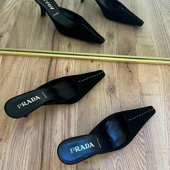 Prada Black Mules for Women - Picture 1 of 8